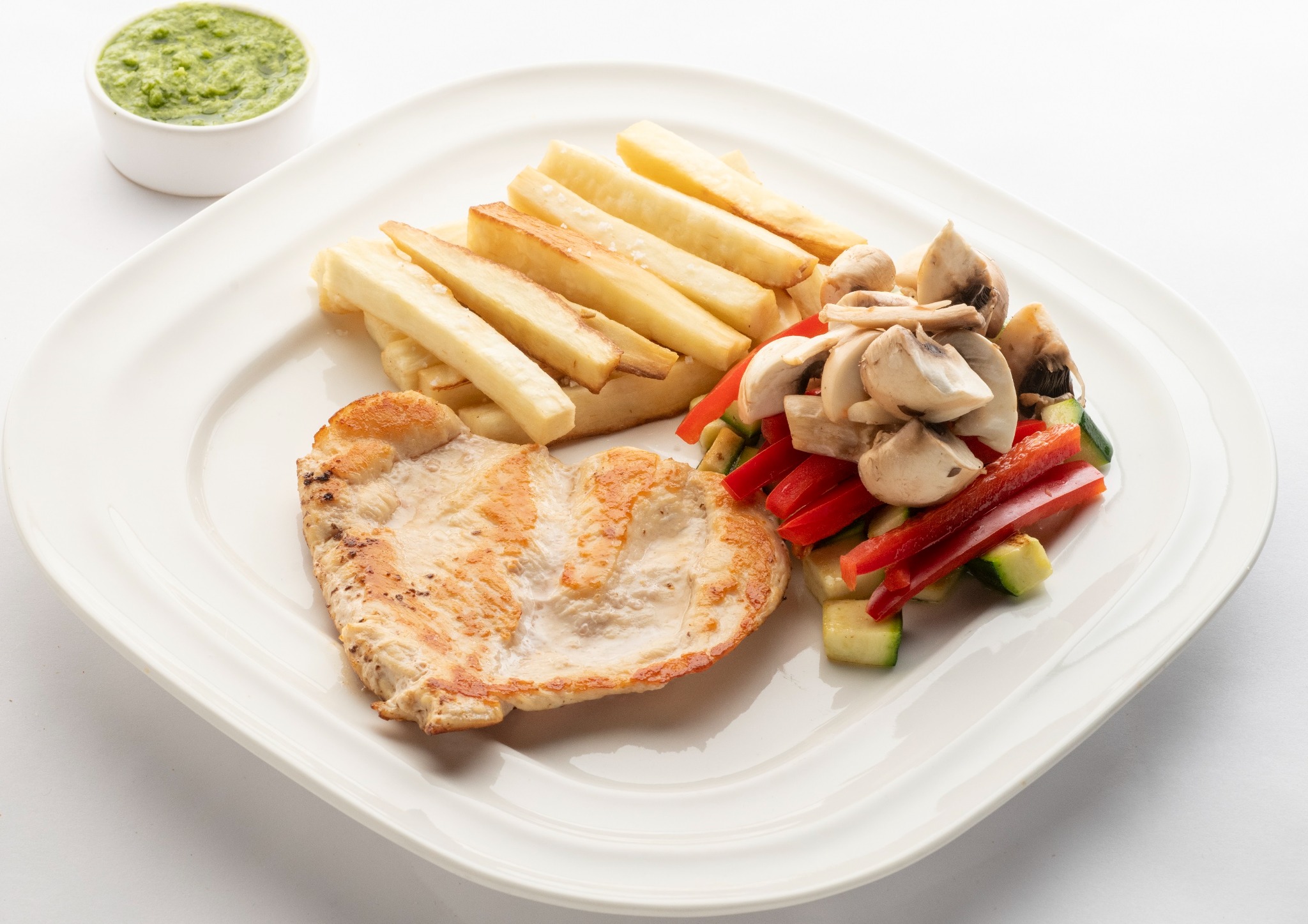 Plato de comida preparada saludable en Guayaquil